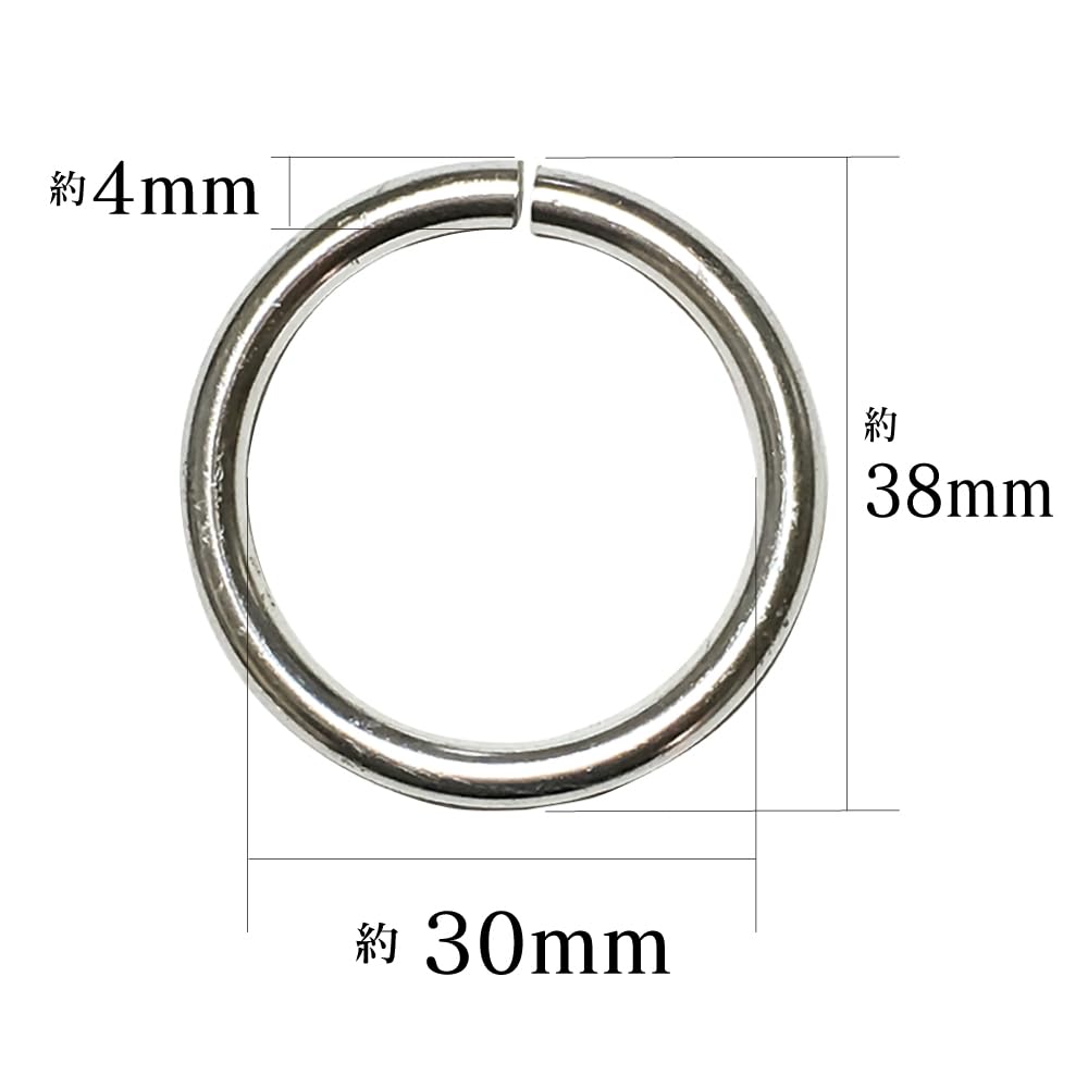 金具:お得【送料込】丸カン 4mm×30mm 合計30個 金具:お得【送料込】丸カン 4mm×30mm 合計30個